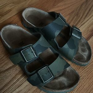 Birkenstock Green Camouflage Sandals